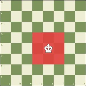 نحوه حرکت شاه در شطرنج